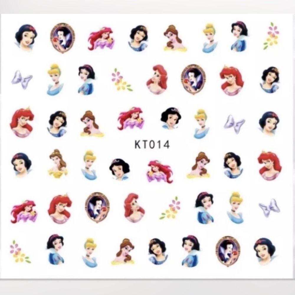 $1 PRINCESS NAIL STICKER SHEET. NEW. $1 WITH ANY ORDER OF $10 OR MORE